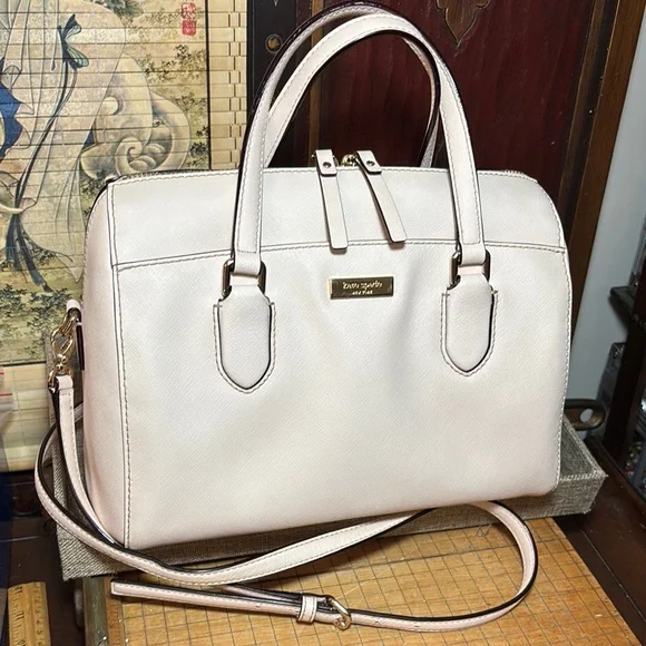 Kate Spade Satchel Blush Pink Safiano Leather w Detachable Strap 11”Lx8”Hx6”W - Picture 3 of 17